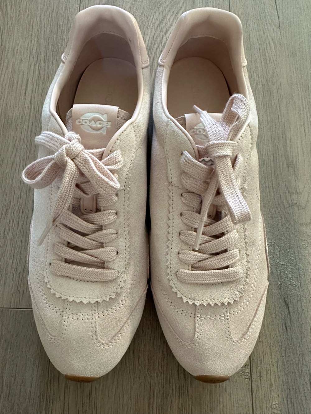 Coach Women's Suede Low-Top Sneakers in Blush Pink